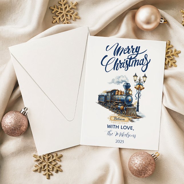 Cartes Pour Fêtes Annuelles Polar Express Train Christmas Party (Créateur téléchargé)