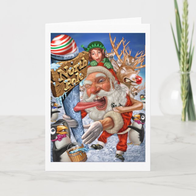 Cartes Pour Fêtes Annuelles pôle nord (Devant)