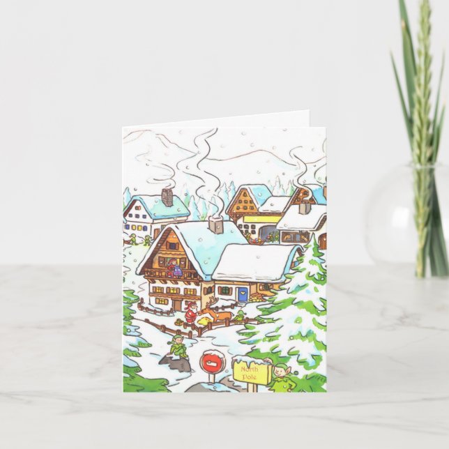 Cartes Pour Fêtes Annuelles Pôle Nord (Devant)