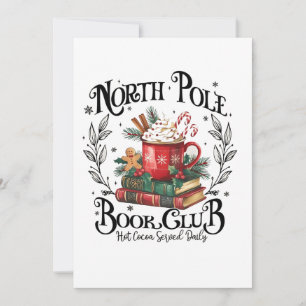 Cartes Pour Fêtes Annuelles Pôle Nord Club de Lecture Chocolat Chaud Noël 