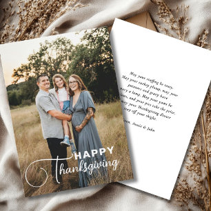 Cartes Pour Fêtes Annuelles Police d'écriture "Joyeux Thanksgiving", 1 Photo