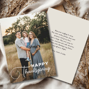 Cartes Pour Fêtes Annuelles Police d'écriture "Joyeux Thanksgiving", 1 Photo