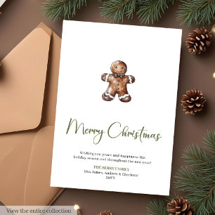 Cartes Pour Fêtes Annuelles Police d'écriture terreuse Fond aquarelle Noël 