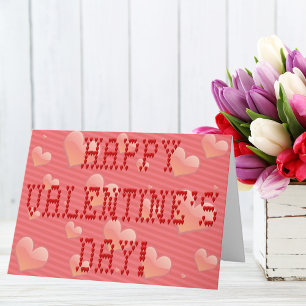 Cartes Pour Fêtes Annuelles Police en forme de coeur minuscule Heureuse Sainte