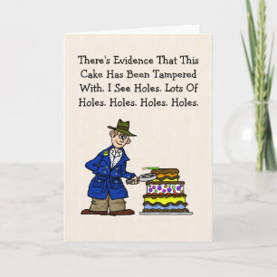 Cartes Pour Fêtes Annuelles Police Inspecteur Funny Birthday Card
