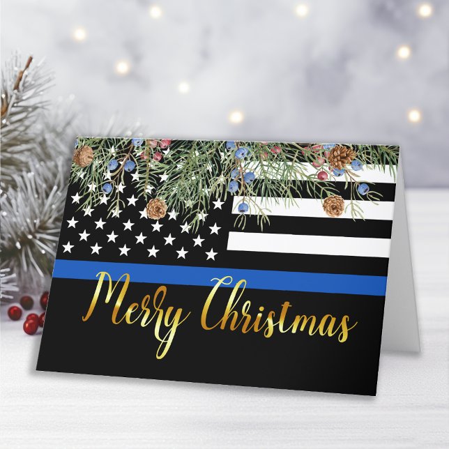 Cartes Pour Fêtes Annuelles Police Noël Mince Ligne Bleue Police (Créateur téléchargé)