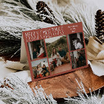 Cartes Pour Fêtes Annuelles Polka Boho Rouge Point Noël Plié Cinq Photo<br><div class="desc">Cette carte de vacances à cinq photos pliée de Noël en boho rouge est parfaite pour votre accueil de vacances à la bohème moderne inspiré d'une ferme. La police de caractères rustique classique mais délicate dessinée à la main lui donne un aspect terreux vintage tout en le gardant mignon et...</div>