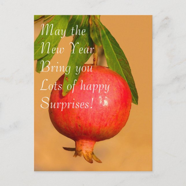 Cartes Pour Fêtes Annuelles Pomegranate Rosh HaShana Postcard (Devant)