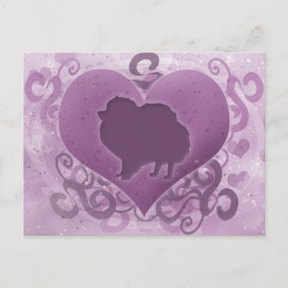 Cartes Pour Fêtes Annuelles Poméranie violette Valentine