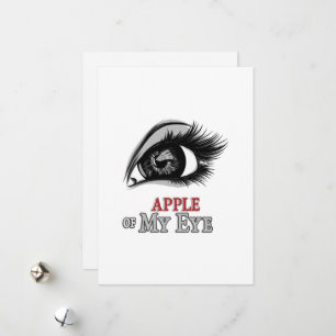 Cartes Pour Fêtes Annuelles Pomme de Mon Oeil Beaux Yeux Cils Art