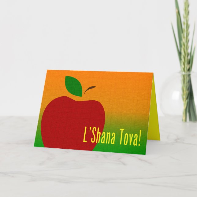 Cartes Pour Fêtes Annuelles pomme de Roch Hachana (Devant)