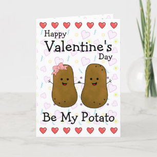 Cartes Pour Fêtes Annuelles Pomme de terre personnalisée pour la Saint-Valenti