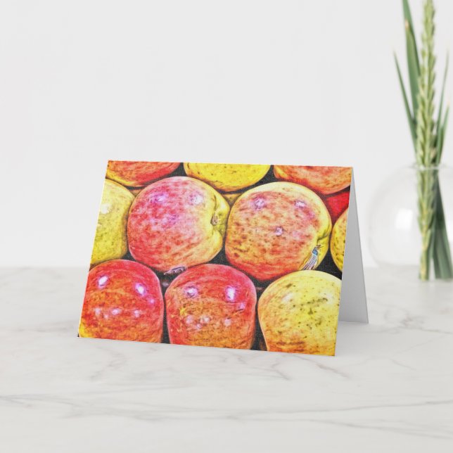 Cartes Pour Fêtes Annuelles Pommes, Action de grâce (Devant)