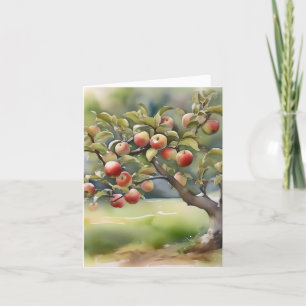 Cartes Pour Fêtes Annuelles Pommes Arbre Jour B - 6 janvier - Aquarelle et sty