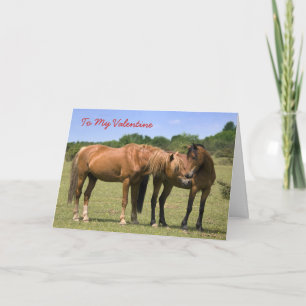 Cartes Pour Fêtes Annuelles Ponies en Love Card - Valentine