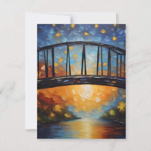 Cartes Pour Fêtes Annuelles Pont À Sundown C (Devant)