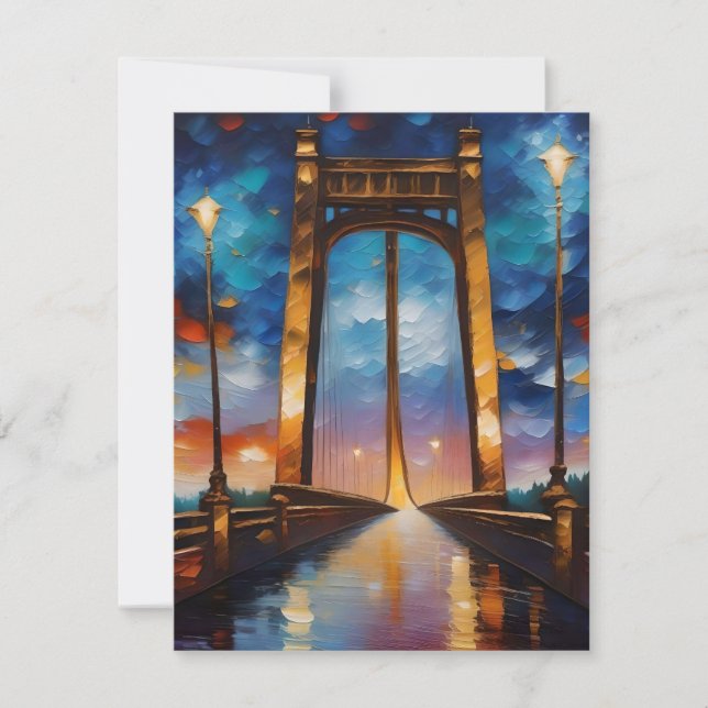 Cartes Pour Fêtes Annuelles Pont À Sundown D (Devant)