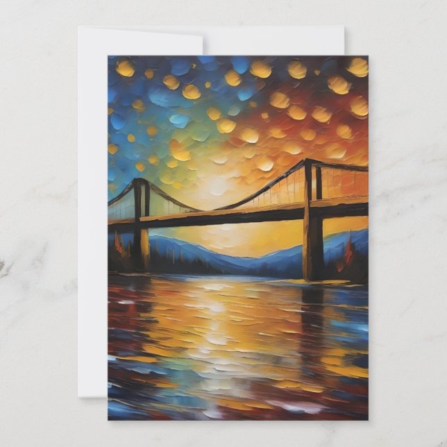 Cartes Pour Fêtes Annuelles Pont Au Soleil Un (Devant)