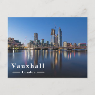 Cartes Pour Fêtes Annuelles Pont de Vauxhall Londres Skyline Crépuscule