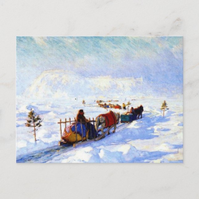 Cartes Pour Fêtes Annuelles Pont des Glaces Québec, Clarence Gagnon (Devant)