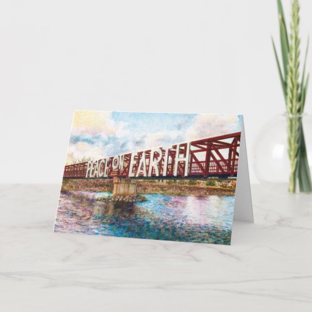 Cartes Pour Fêtes Annuelles Pont Paix sur Terre (Devant)