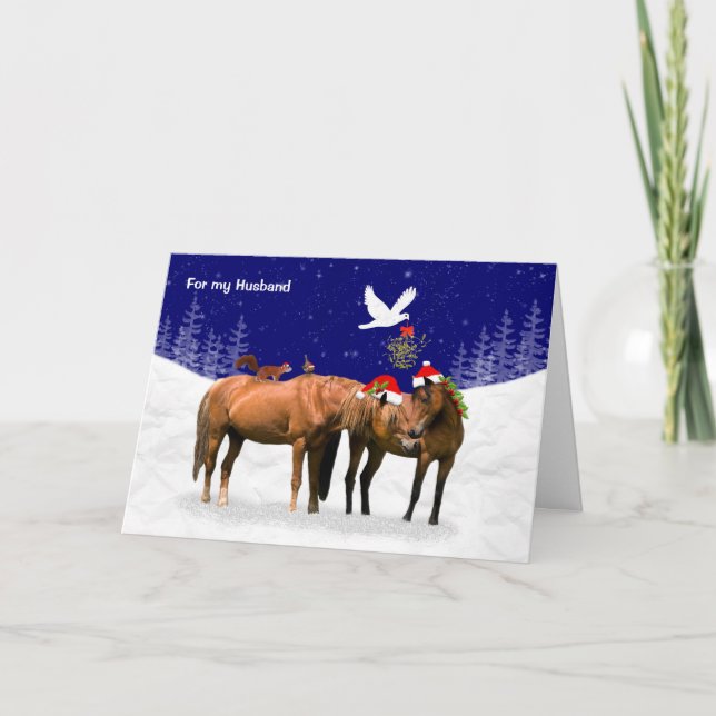 Cartes Pour Fêtes Annuelles Pony Christmas Party Card (Mari) (Devant)
