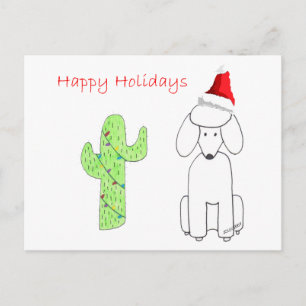 Cartes Pour Fêtes Annuelles Poodle Cactus Christmas