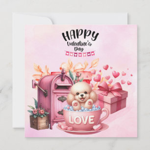 Cartes Pour Fêtes Annuelles Poodle Chien chiot pour la Saint-Valentin