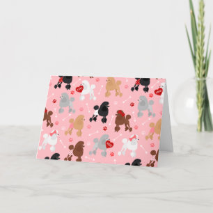Cartes Pour Fêtes Annuelles Poodle Valentine Motif