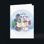 Cartes Pour Fêtes Annuelles Poodles Christmas Caroling<br><div class="desc">The classic Cleverpup Poodles spreading Holiday Cheer by Christmas caroling! Happy Holidays from Cleverpup Art</div>