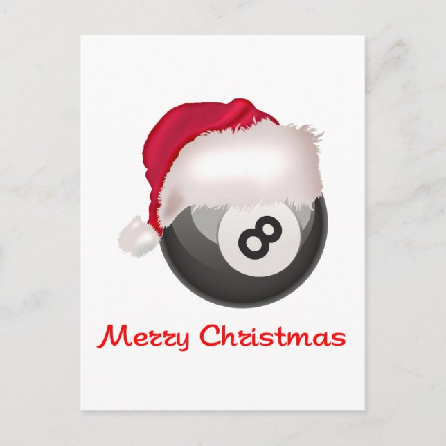 Cartes Pour Fêtes Annuelles PoolChick Joyeux Noël Santaball (Devant)
