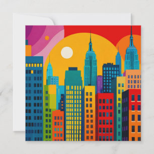 Cartes Pour Fêtes Annuelles Pop Art de New York