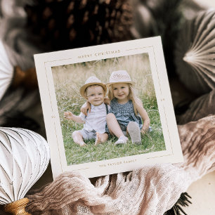 Cartes Pour Fêtes Annuelles POPPY Gold Photo unique moderne Joyeux Noël