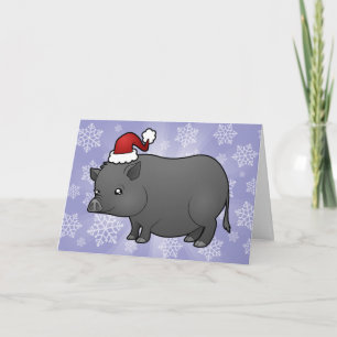Cartes Pour Fêtes Annuelles Porc de miniature de Noël