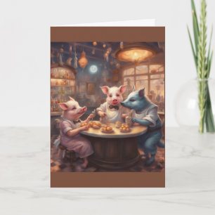 Cartes Pour Fêtes Annuelles Porcs SciFI Joyeux anniversaire