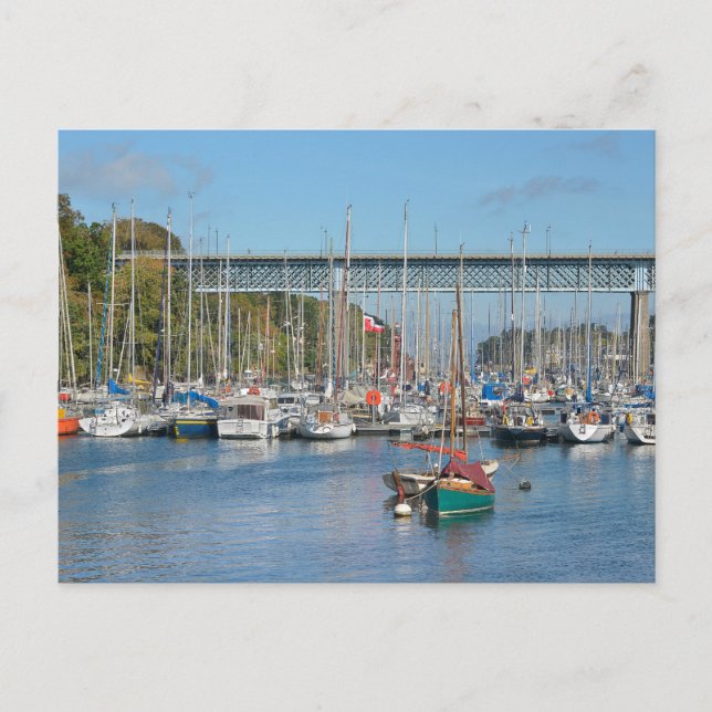 Cartes Pour Fêtes Annuelles Port de Douarnenez en France (Devant)