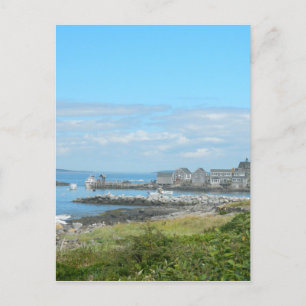 Cartes Pour Fêtes Annuelles Port de Monhegan Island Me Maine Village Atlantiqu