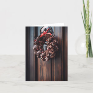 Cartes Pour Fêtes Annuelles Porte de vacances de Noël