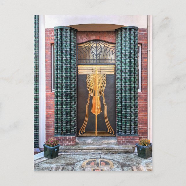 Cartes Pour Fêtes Annuelles Porte Jugenstil (Devant)