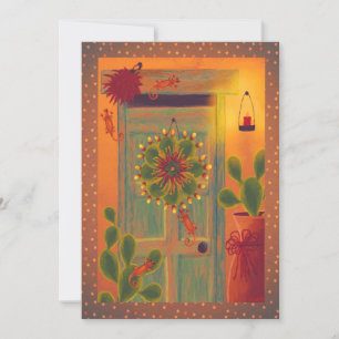 Cartes Pour Fêtes Annuelles Porte personnalisée Southwest 