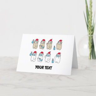 Cartes Pour Fêtes Annuelles Portes mignonnes personnalisables Masque casquette