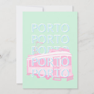 Cartes Pour Fêtes Annuelles Porto Travel Art, Portugal Travel Art, Pastel