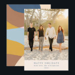 Cartes Pour Fêtes Annuelles Portrait abstrait unique et coloré sur mesure<br><div class="desc">Envoyez vos vœux de fêtes chaleureux à vos amis et à votre famille avec ces cartes verticales époustouflantes, mettant en vedette votre photo préférée sur le devant et un design abstrait coloré et vibrant au dos. Parfaites pour répandre la joie et la bonne humeur, ces cartes uniques rendent vos vœux...</div>