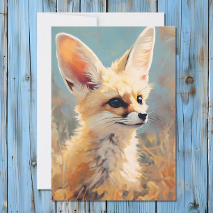 Cartes Pour Fêtes Annuelles Portrait adorable Fennec Fox adorable