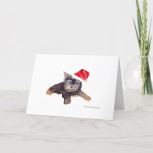 Cartes Pour Fêtes Annuelles portrait de chien de Noël