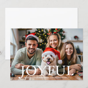 Cartes Pour Fêtes Annuelles Portrait de famille joyeux et minimaliste bohème