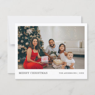 Cartes Pour Fêtes Annuelles Portrait de famille minimal moderne   Joyeux Noël