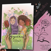 Portrait de journée des femmes ensemble plus forte
