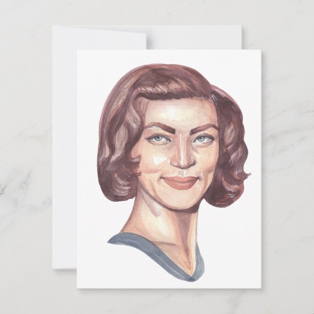 Cartes Pour Fêtes Annuelles Portrait de Lauren Bacall (Devant)