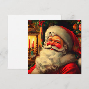 Cartes Pour Fêtes Annuelles Portrait de Noël du Père Noël
